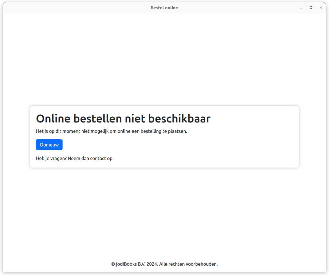 Webshop gedeactiveerd melding